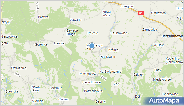 mapa Pod Skałą, Pod Skałą gmina Jerzmanowice-Przeginia na mapie Targeo